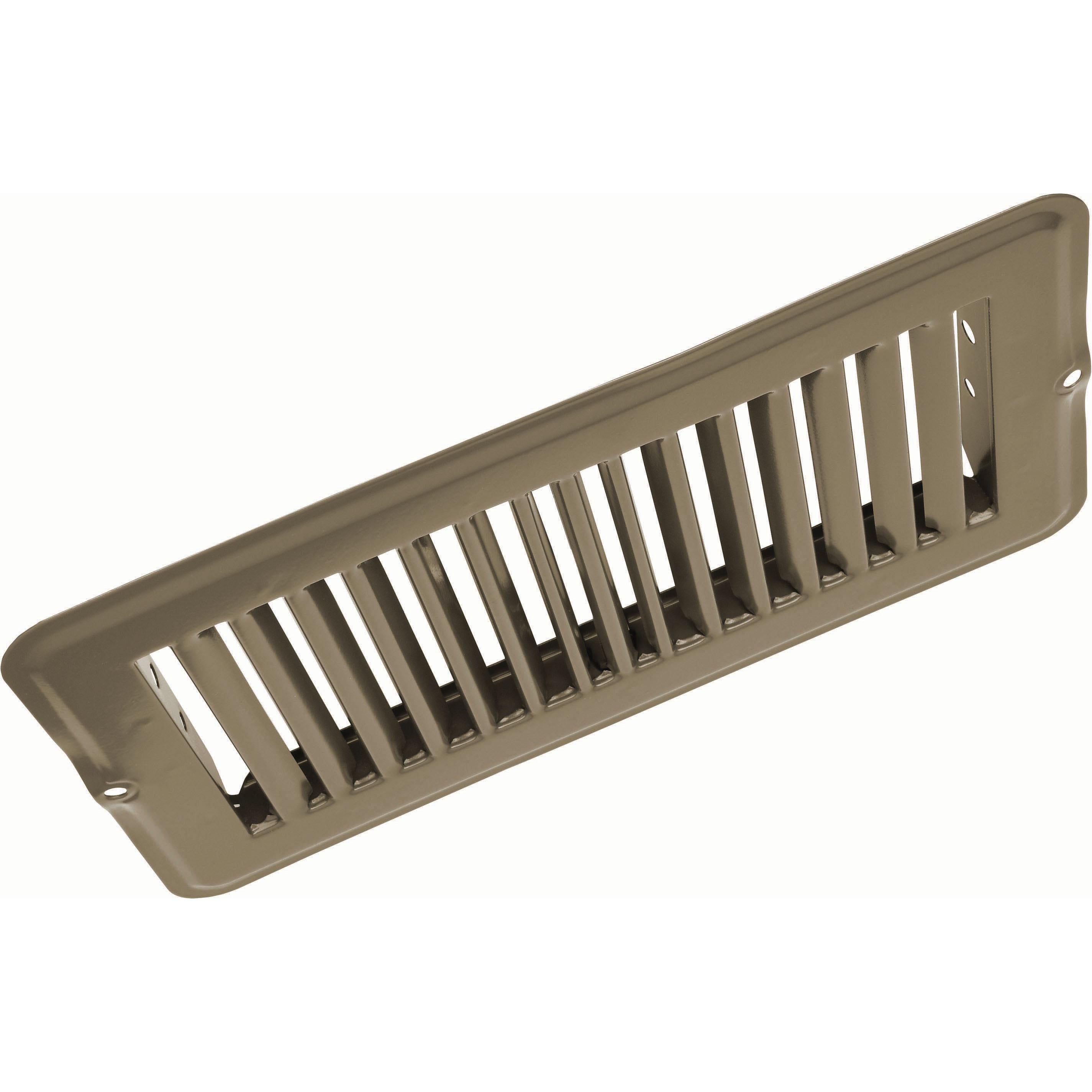 Vent Register, Tan, Metal, Undamp 4"x8"