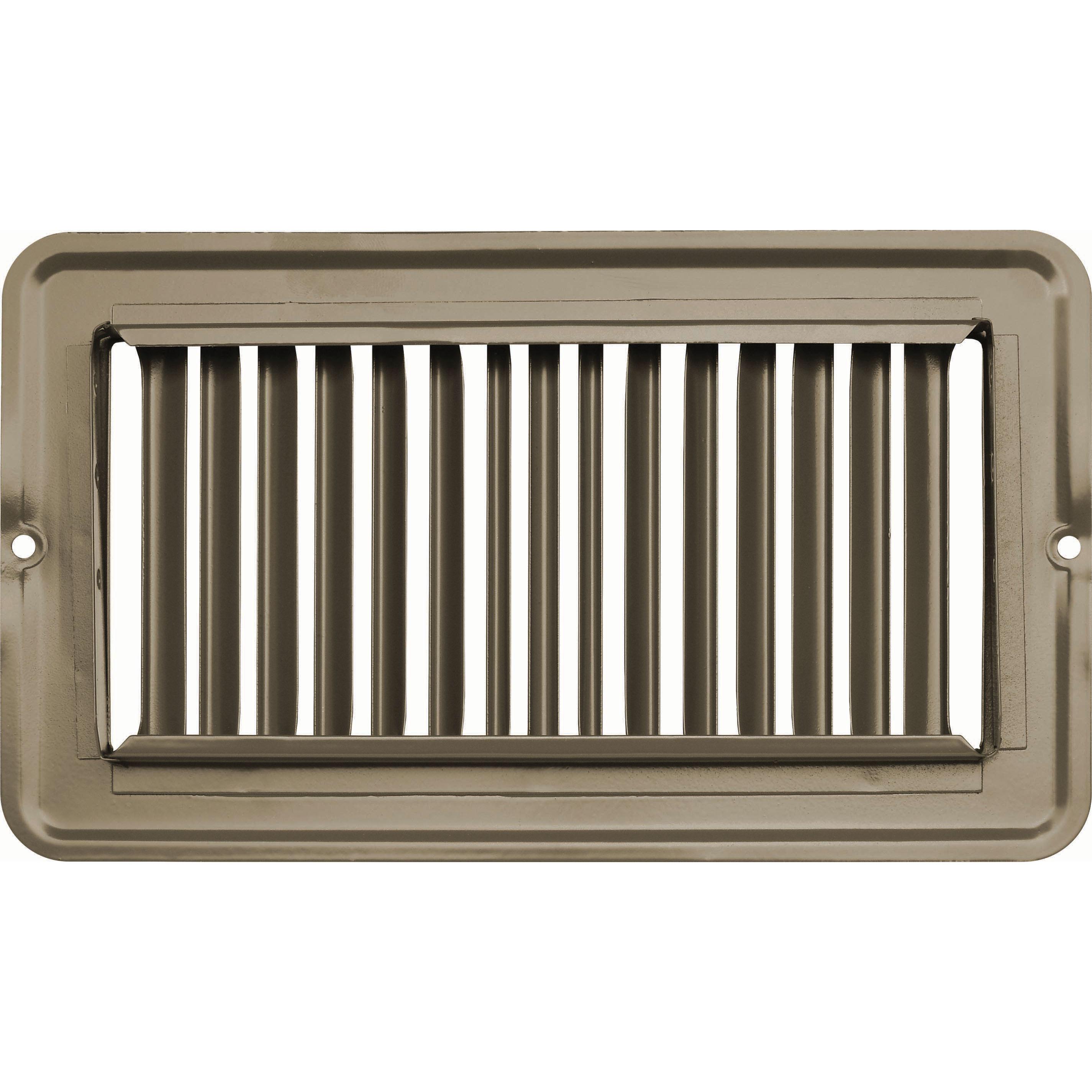 Vent Register, Tan, Metal, Undamp 4"x8"