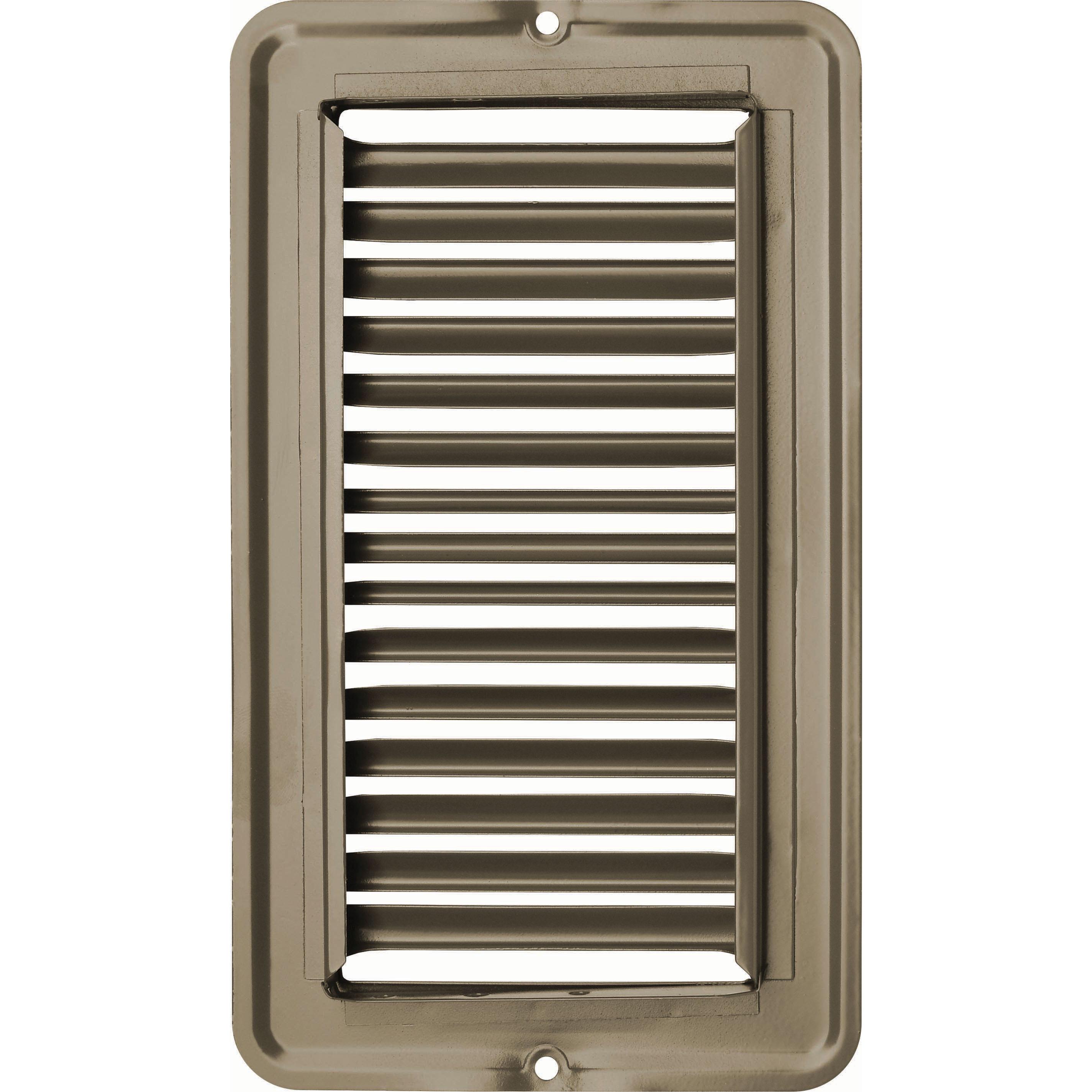 Vent Register, Tan, Metal, Undamp 4"x8"