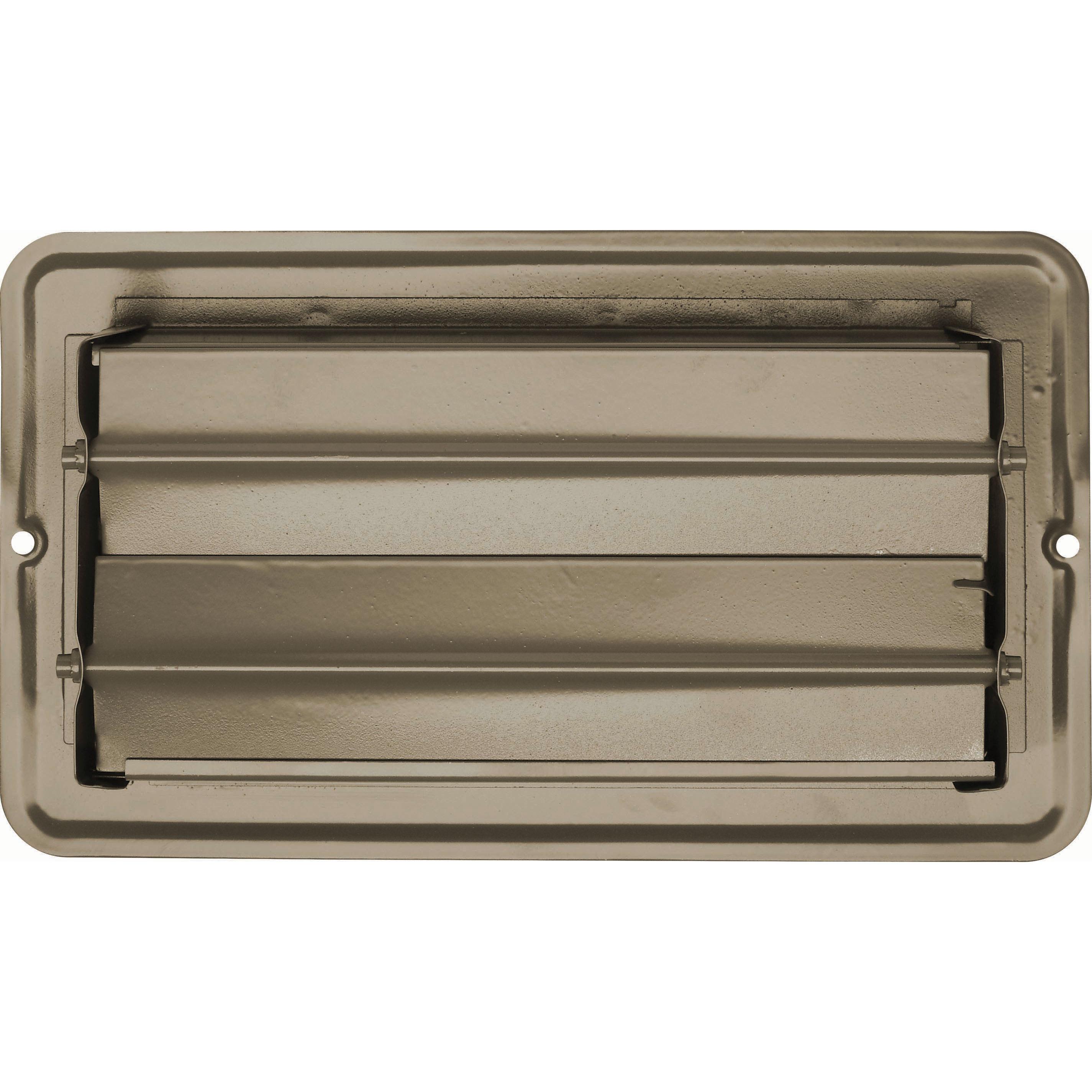 Vent Register, Tan, Metal, Damp 4"x8"