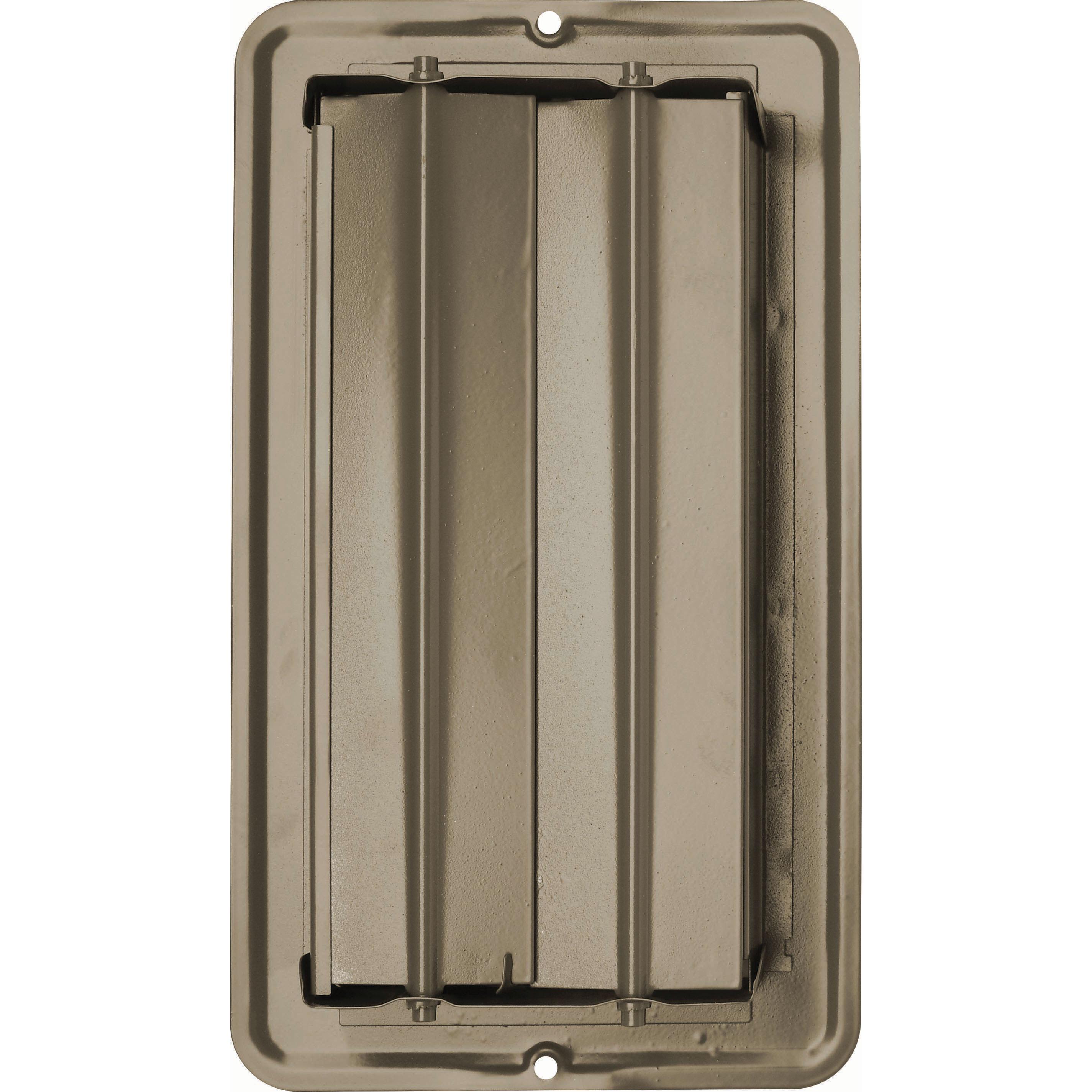 Vent Register, Tan, Metal, Damp 4"x8"