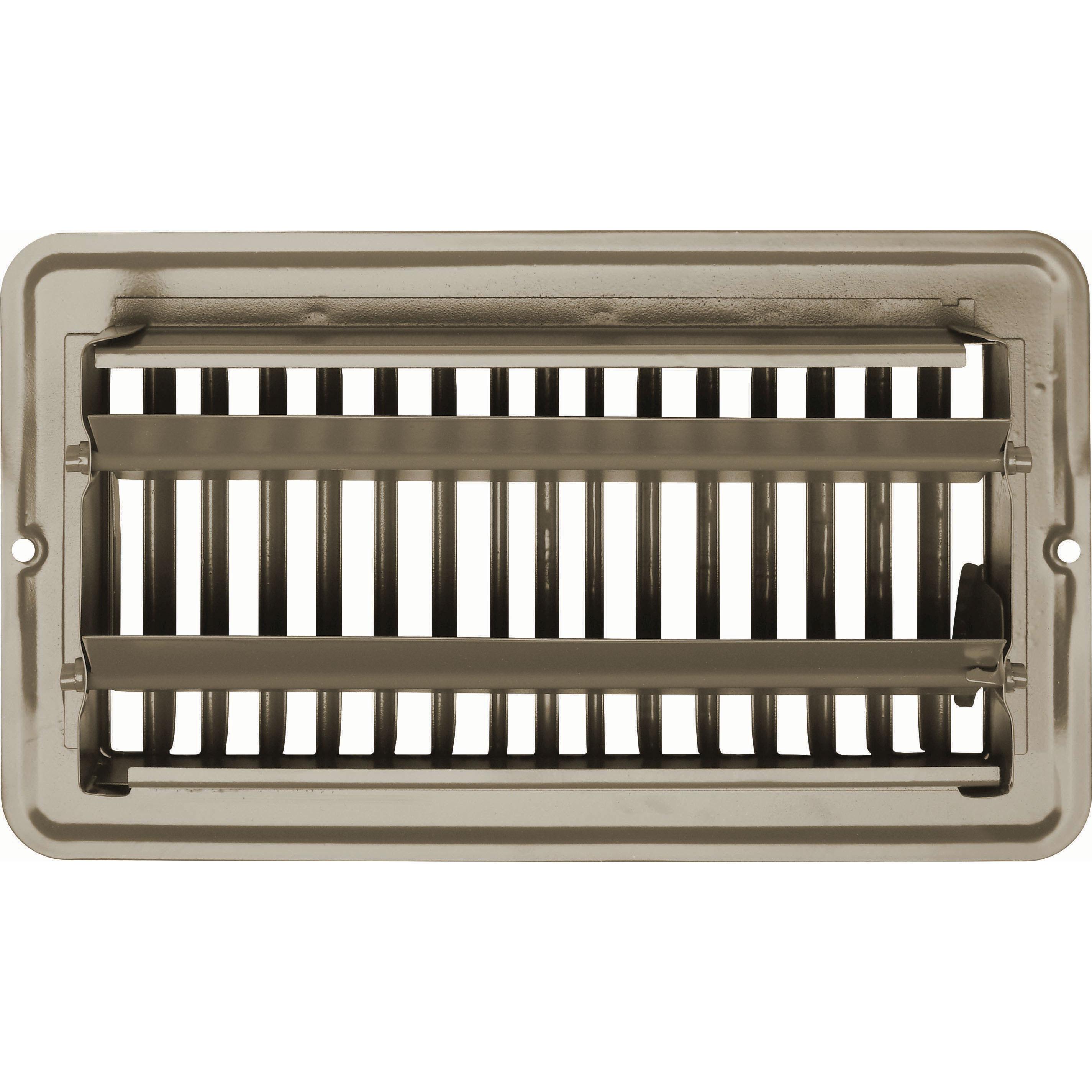 Vent Register, Tan, Metal, Damp 4"x8"