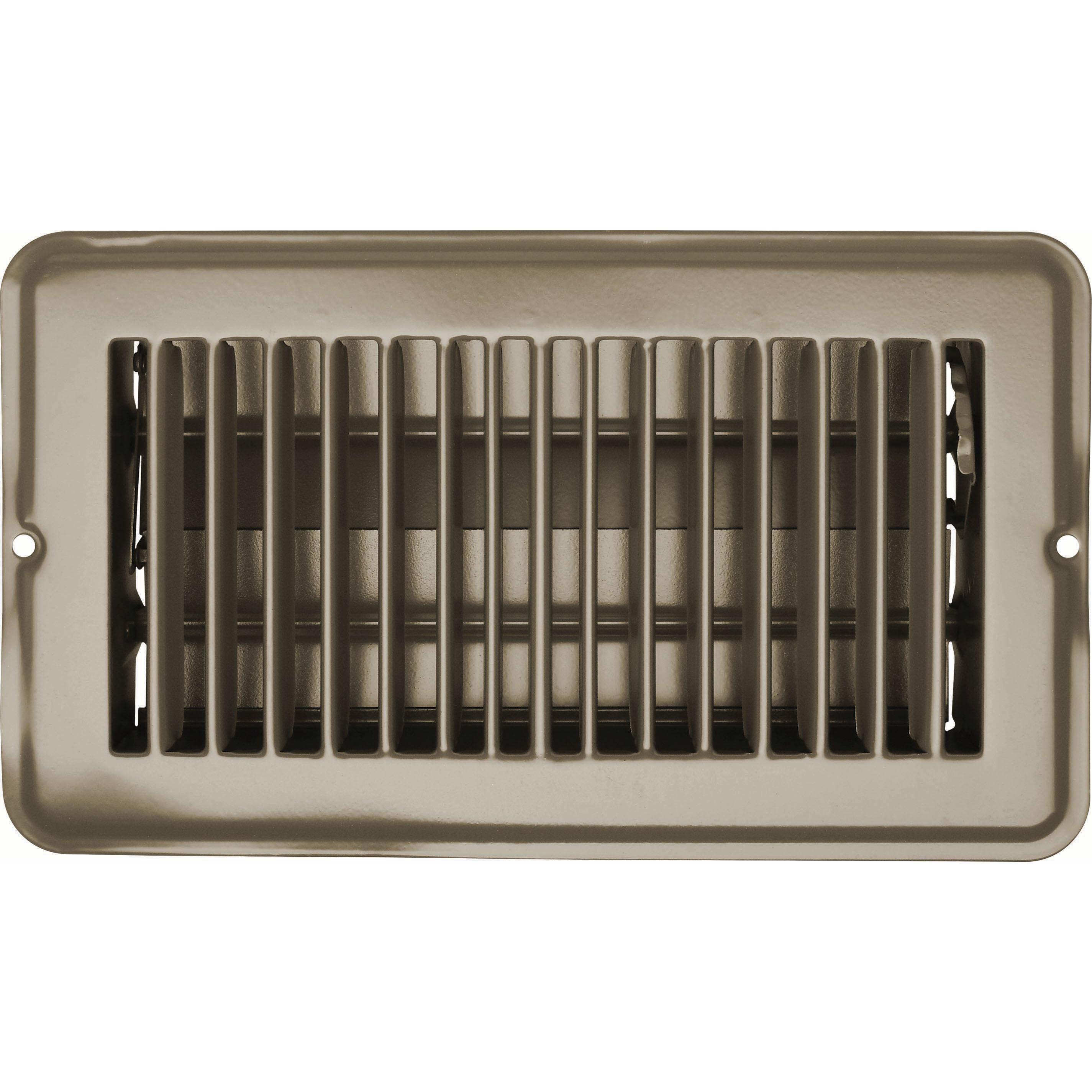 Vent Register, Tan, Metal, Damp 4"x8"