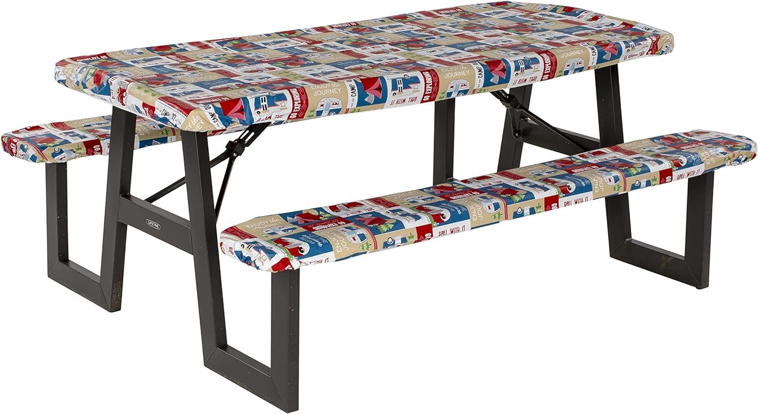 Vinyl Tablecloth with Bench Covers