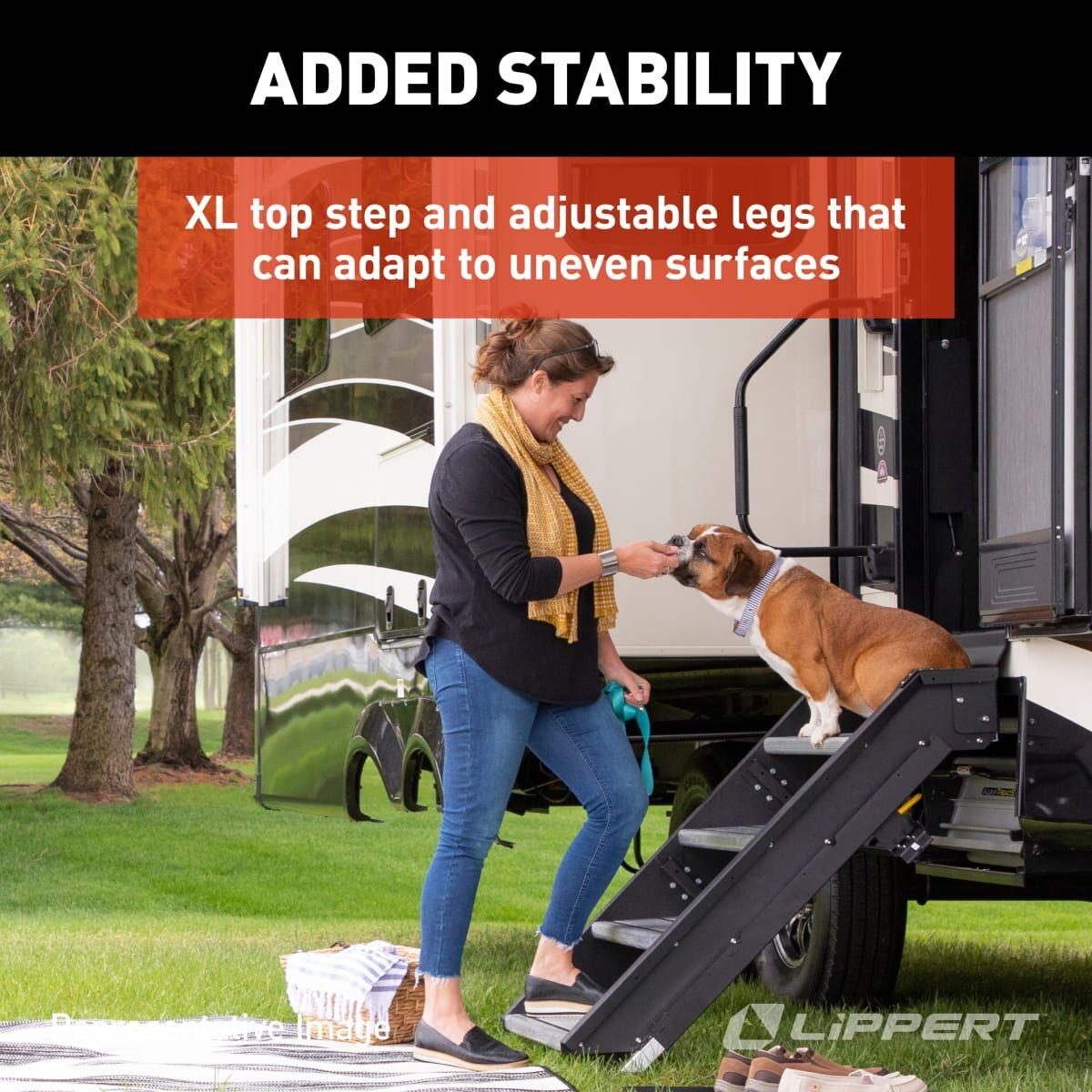 Lippert Solid Step Premium RV Steps - 26" Double