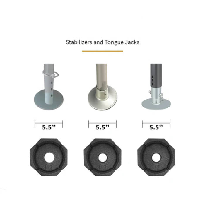 SnapPad Mini 5.5 Stabilizer / Tongue Jack Pad, Round, 5.5"