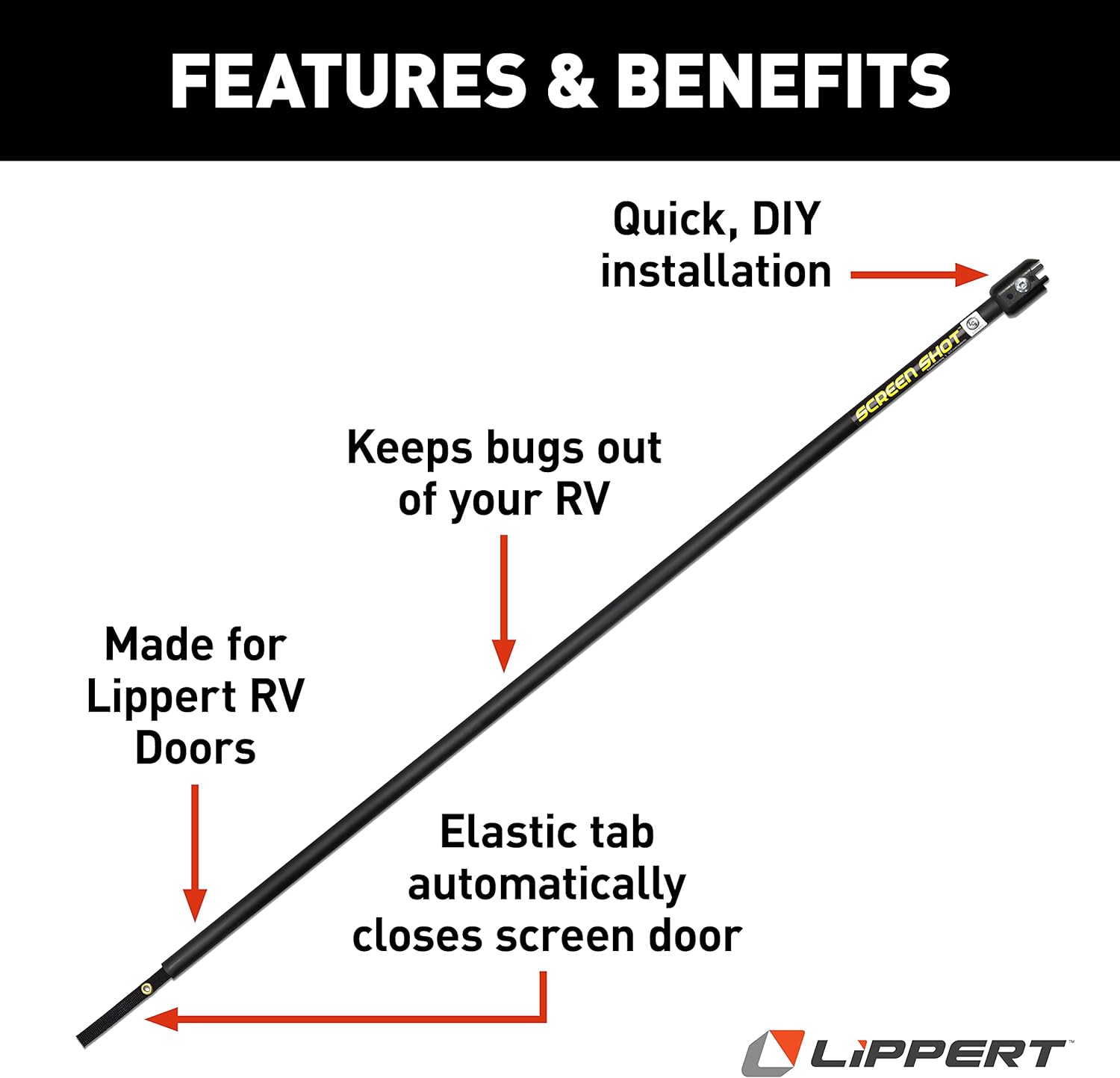 Lippert Screen Shot® Automatic RV Screen Door Closer - 30" #730815