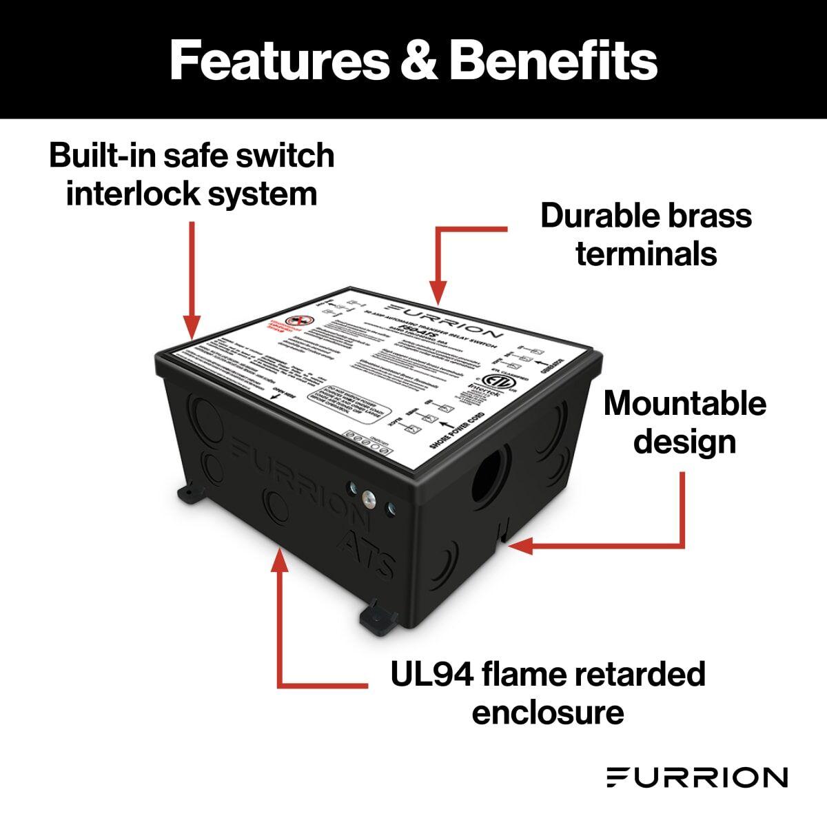 Furrion Transfer Switch - 50A, 125/250V #F50-ATS