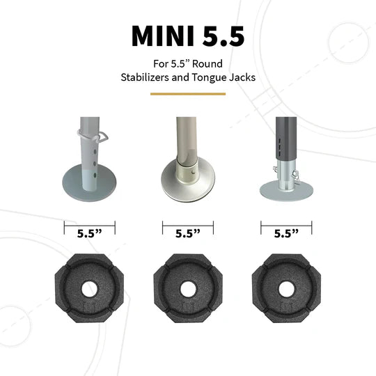 5.5" Mini Round Permanent RV Jack Pads