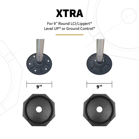Xtra 9" Round Permanent RV Jack Pads