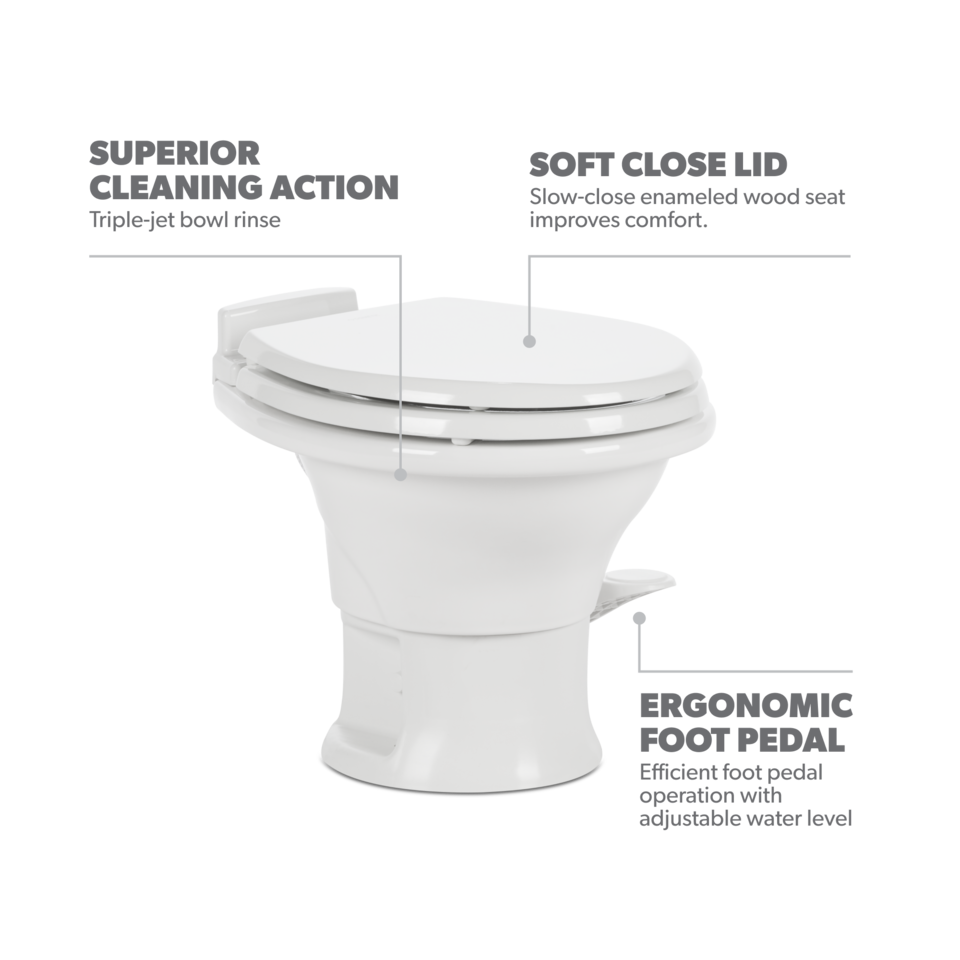 Dometic 311 Series Toilet w/o Sprayer, Low Profile