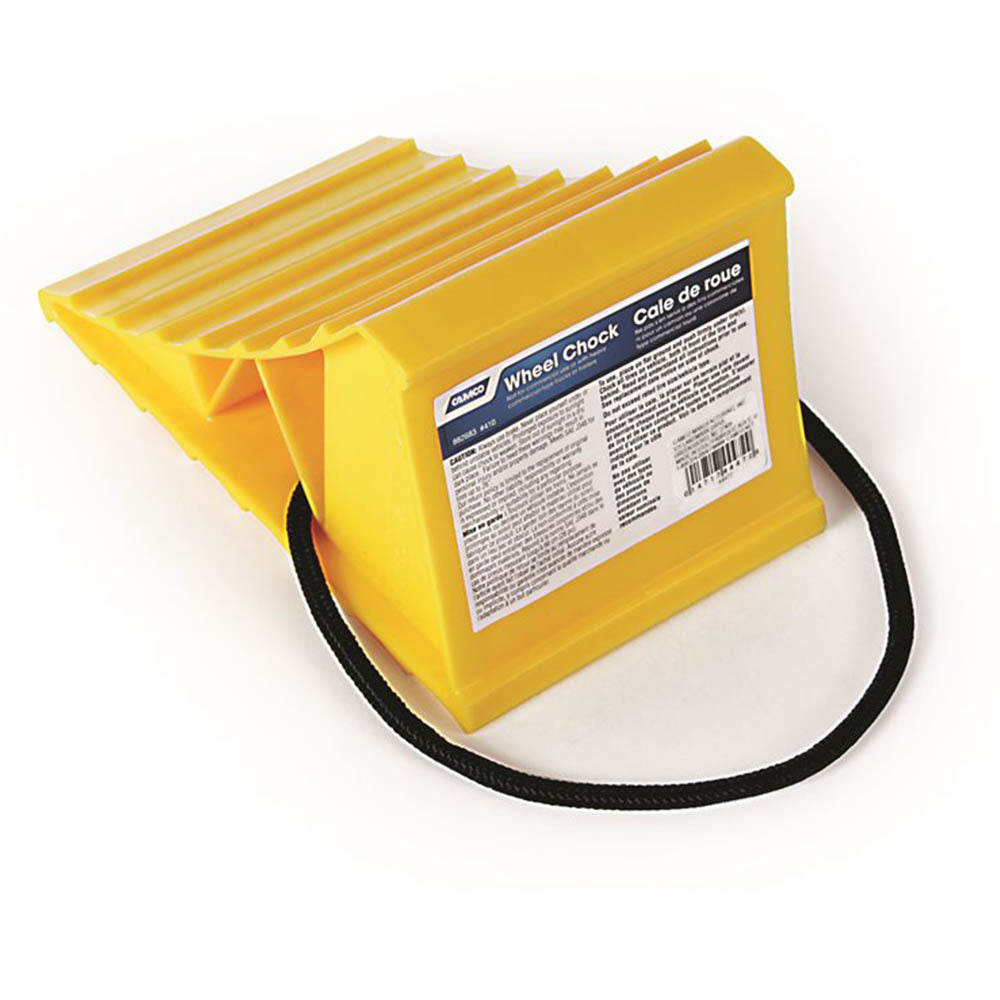 Wheel Chock Rope Camco Wheel Chock with Rope - Yellow, 44472 by Camco