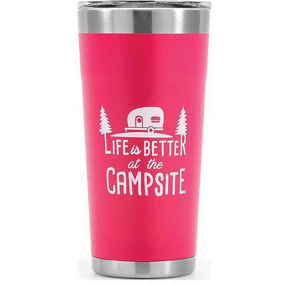 Shop for Camco 53061 Life Is Better At The Campsite Tumbler, 20 oz., Coral Pinkby Camco: 53061