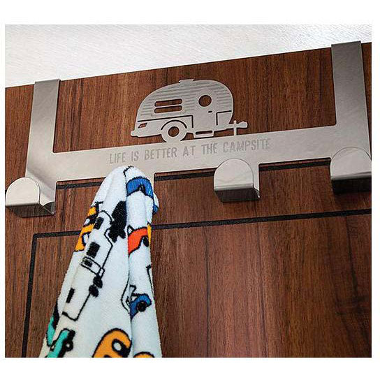 Camco 53388 4-Hook Over The Door Towel Hanger