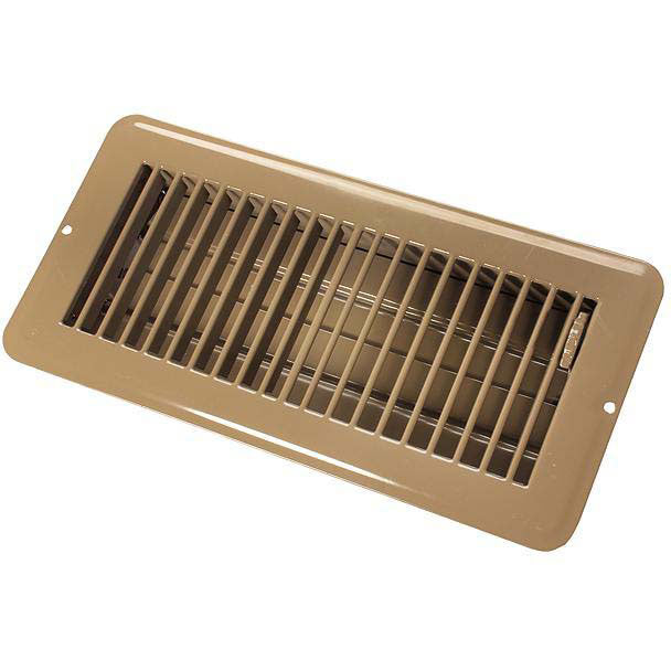 JR Products 4" x 10" Dampered Metal RV Floor Register